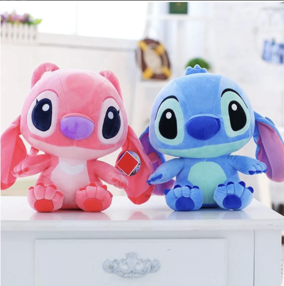 Set doua mascote din plus Stitch si Angel 30 cm - 1 | YEO