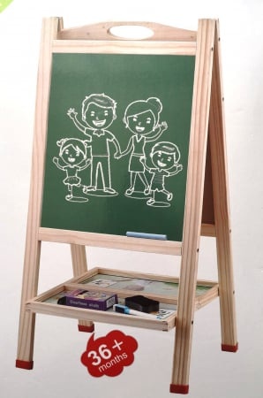 Tabla Sevalet, Cu Doua Fete, cu abac si ceas, 70 cm, din lemn - 3 | YEO