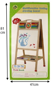 Tabla Sevalet, Cu Doua Fete, cu abac si ceas, D001, 80 cm, din lemn - 3 | YEO