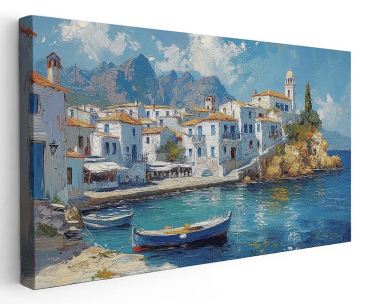 Tablou GM753 Goblen Diamante Patrate, cu rama, 50 x 40 cm, Mediterana calma - 3 | YEO