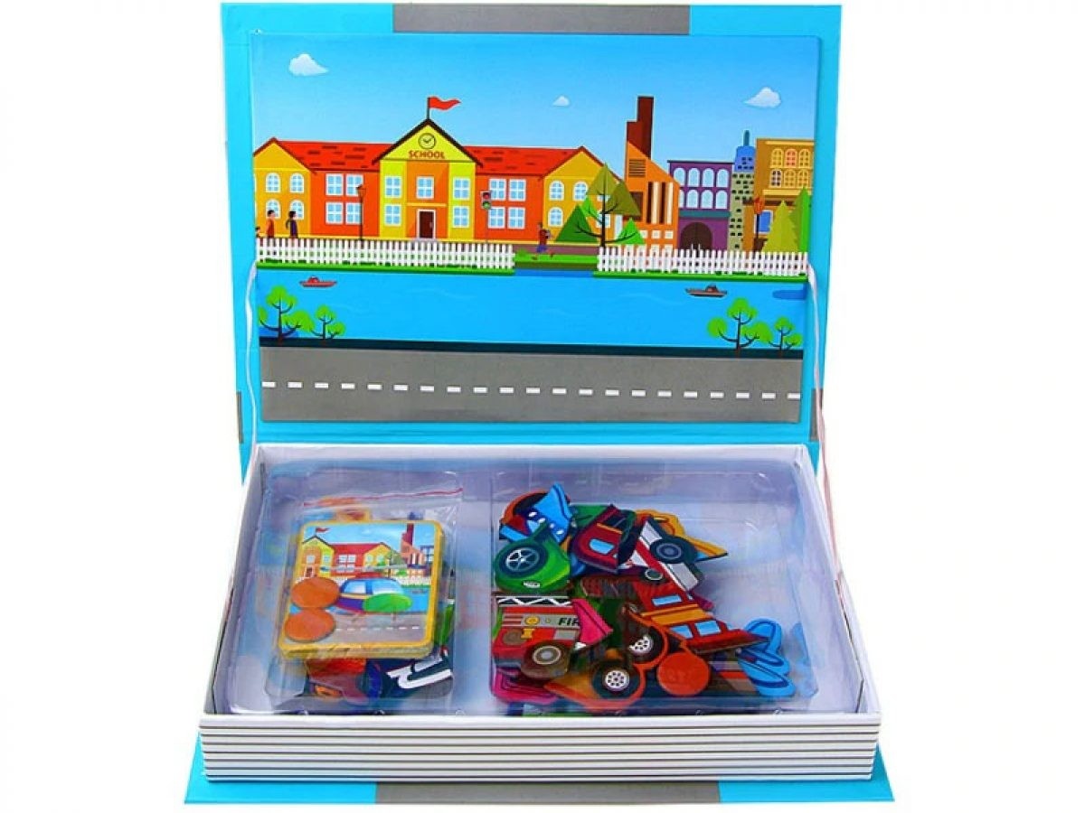 Carte cu 18 Puzzle Magnetic Vehicule, 59 piese - 4 | YEO