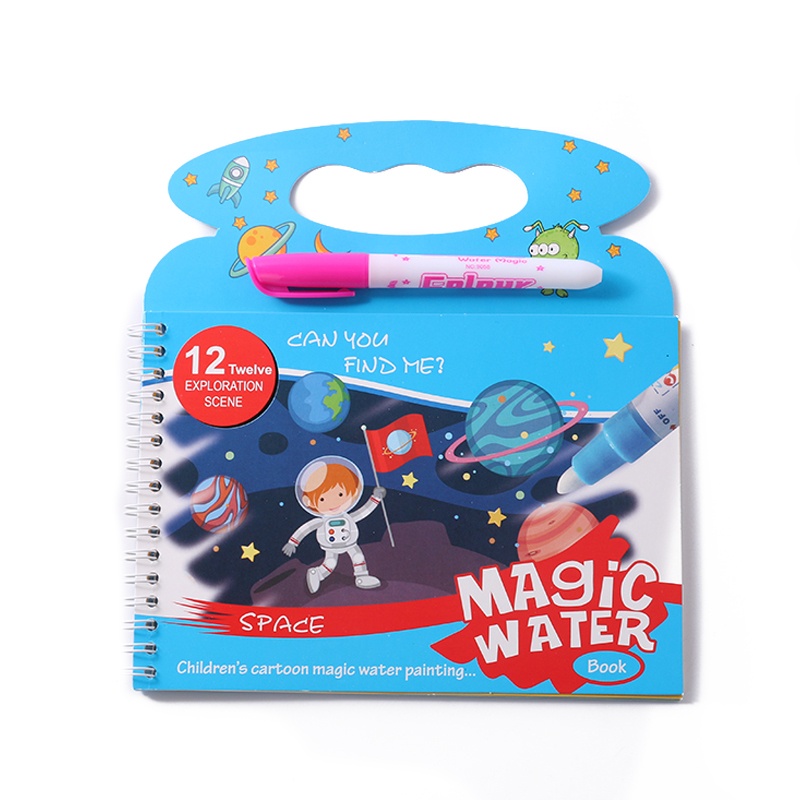 Carte de colorat cu apa Magic Water Book Spatiul cosmic