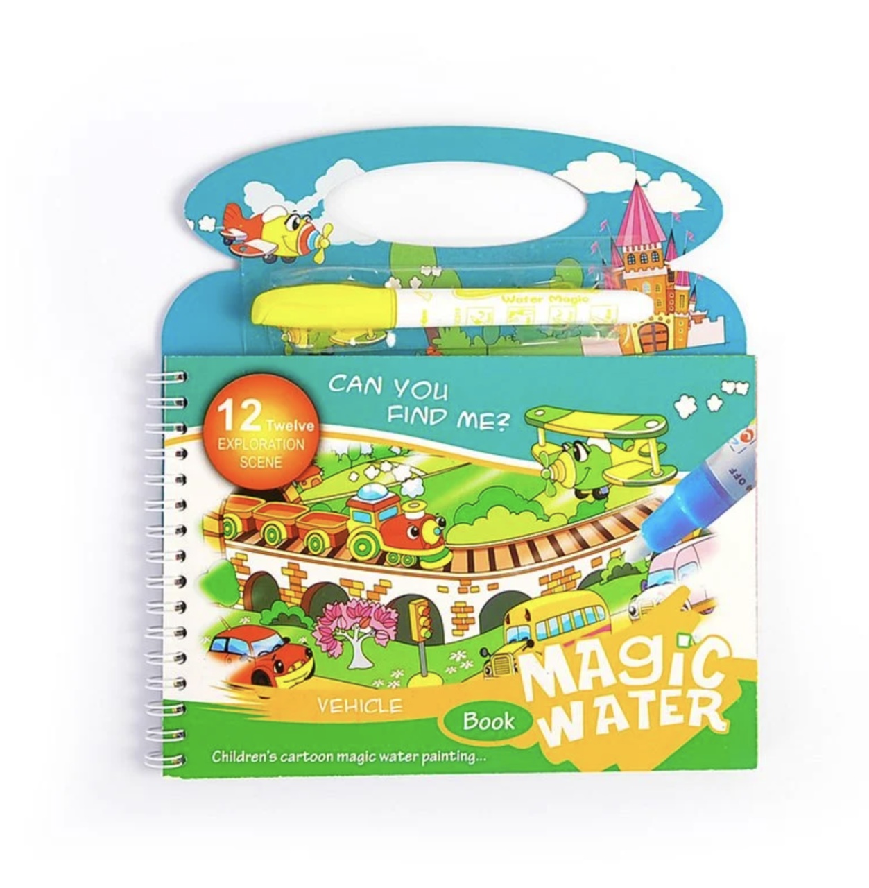 Carte de colorat cu apa Magic Water Book Vehicule - 2 | YEO