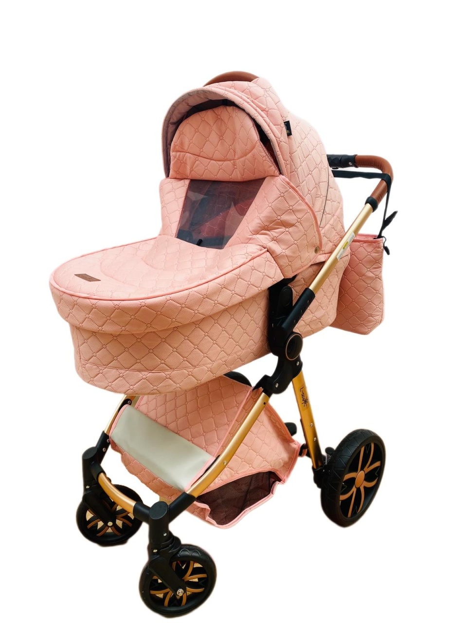Carucior 3 in 1, 3 piese landou, sport si scoica, T6 - roz - 2 | YEO