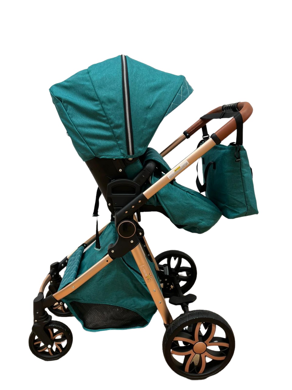 Carucior 3 in 1, 3 piese landou, sport si scoica, T6 - verde - 3 | YEO