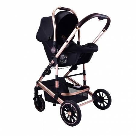 Carucior 3 in 1 transformabil, reversibil, pliabil, F6 Luxury Negru - 2 | YEO