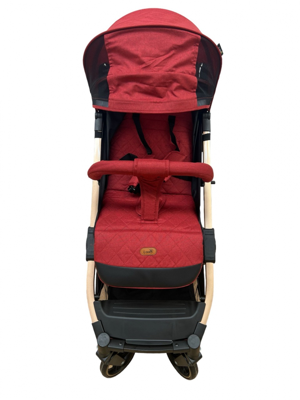 Carucior sport pliabil, tip troller, cu suspensii si husa picioare, C9 rosu - 3 | YEO