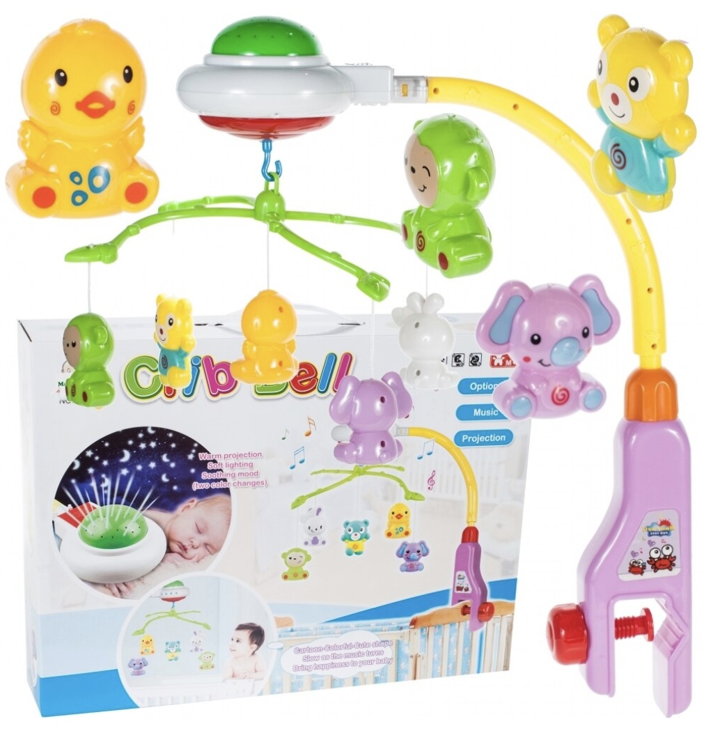 Carusel muzical de patut, cu proiectii, Crib Bell 917 - 3 | YEO