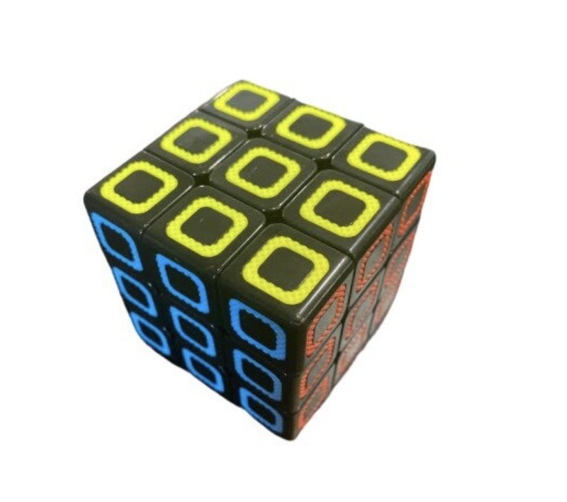 Cub mecanic 3x3x3, Black Transparent, de viteza Speedcube mecanic - 3 | YEO