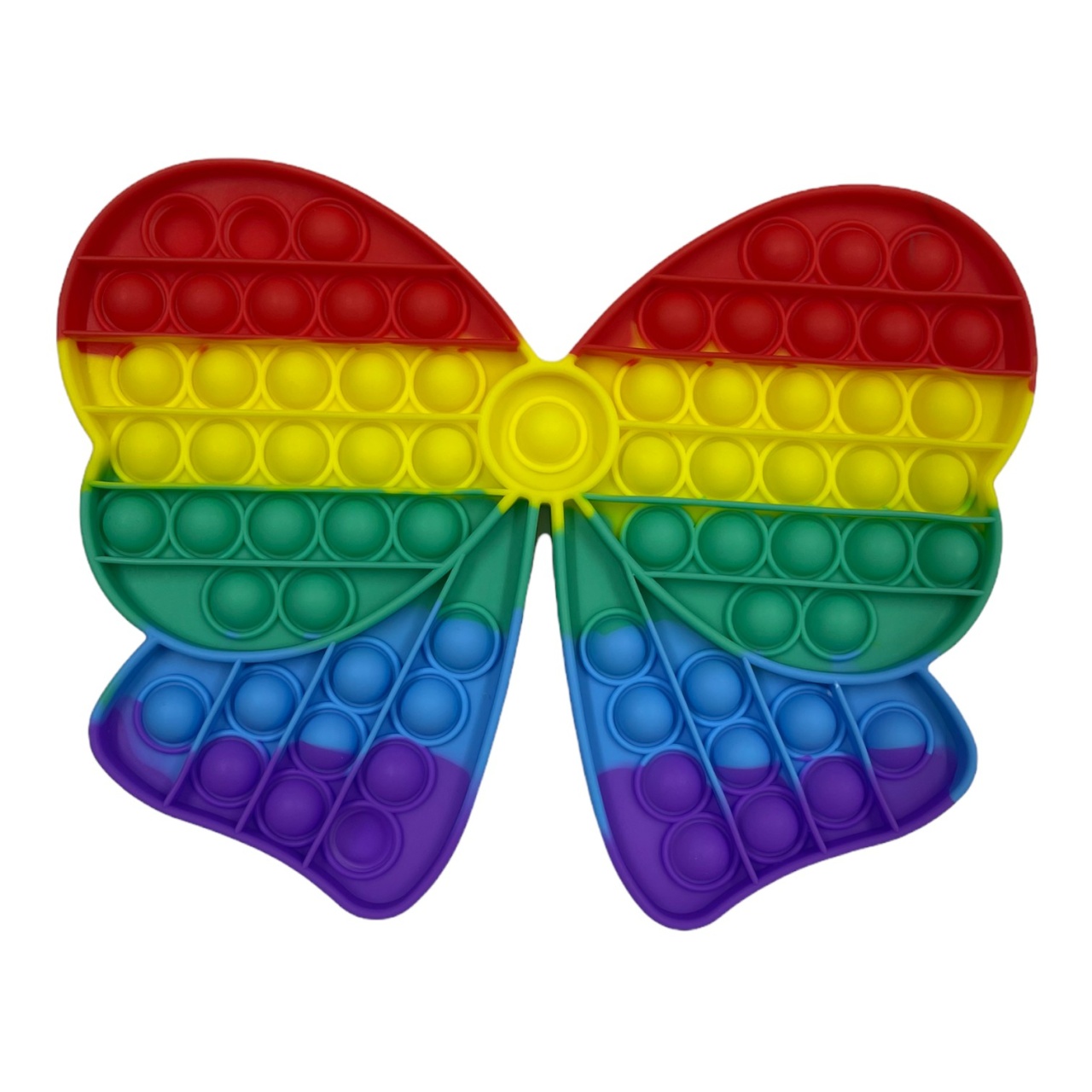 Jucarie POP IT!, antistres, din silicon, FUNDITA Rainbow, 24 cm