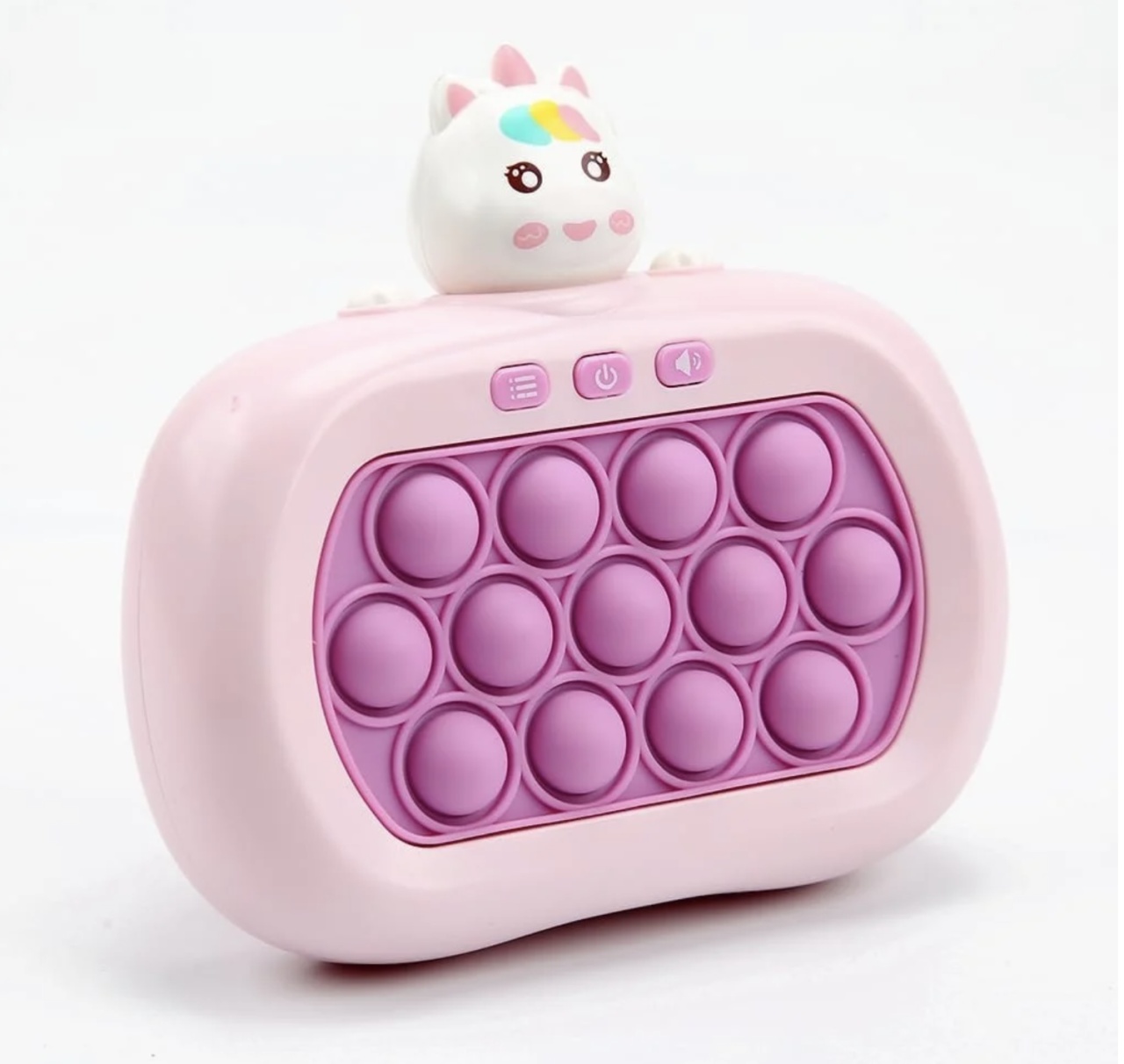 Jucarie senzoriala inteligenta Pop It cu lumini - Consola Interactiva Unicornul roz - 2 | YEO