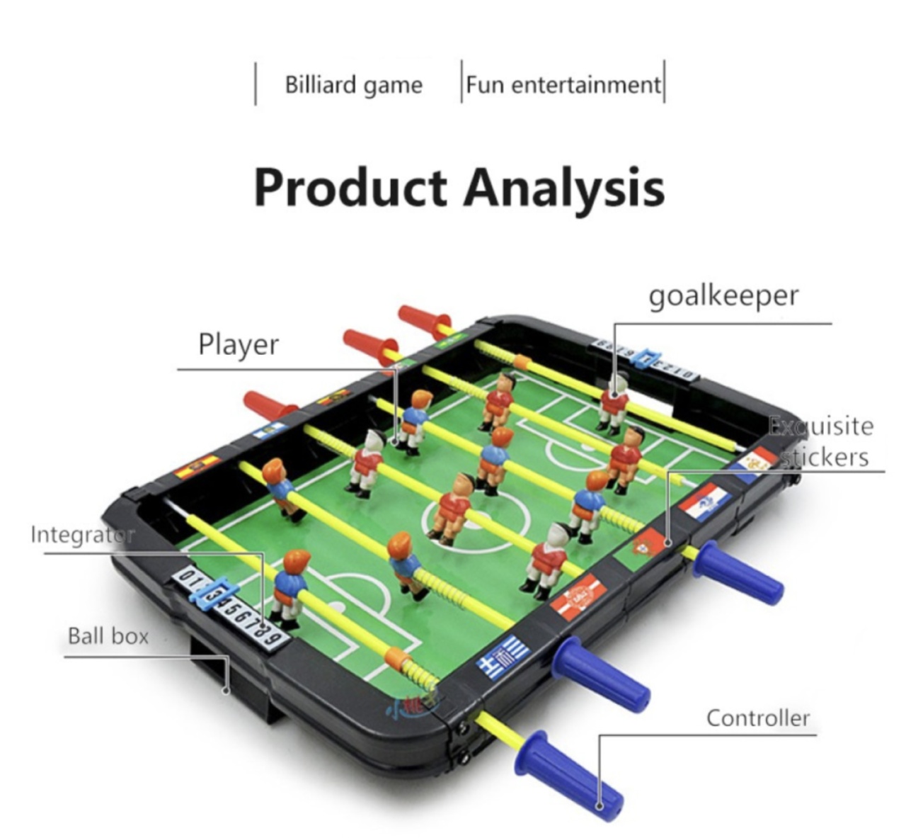 Masa de fotbal 5+1, Soccer Deluxe 43 cm - 1 | YEO
