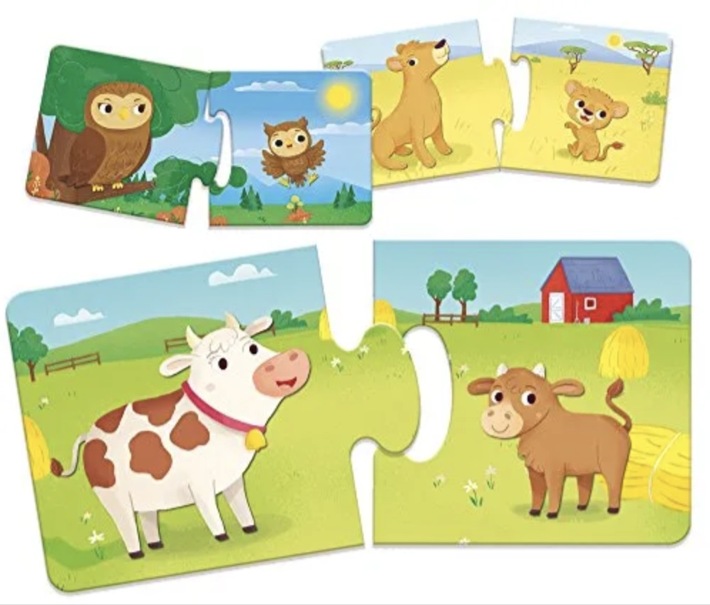 Puzzle Duo Mama si Puiul, cu 32 piese mari - 1 | YEO