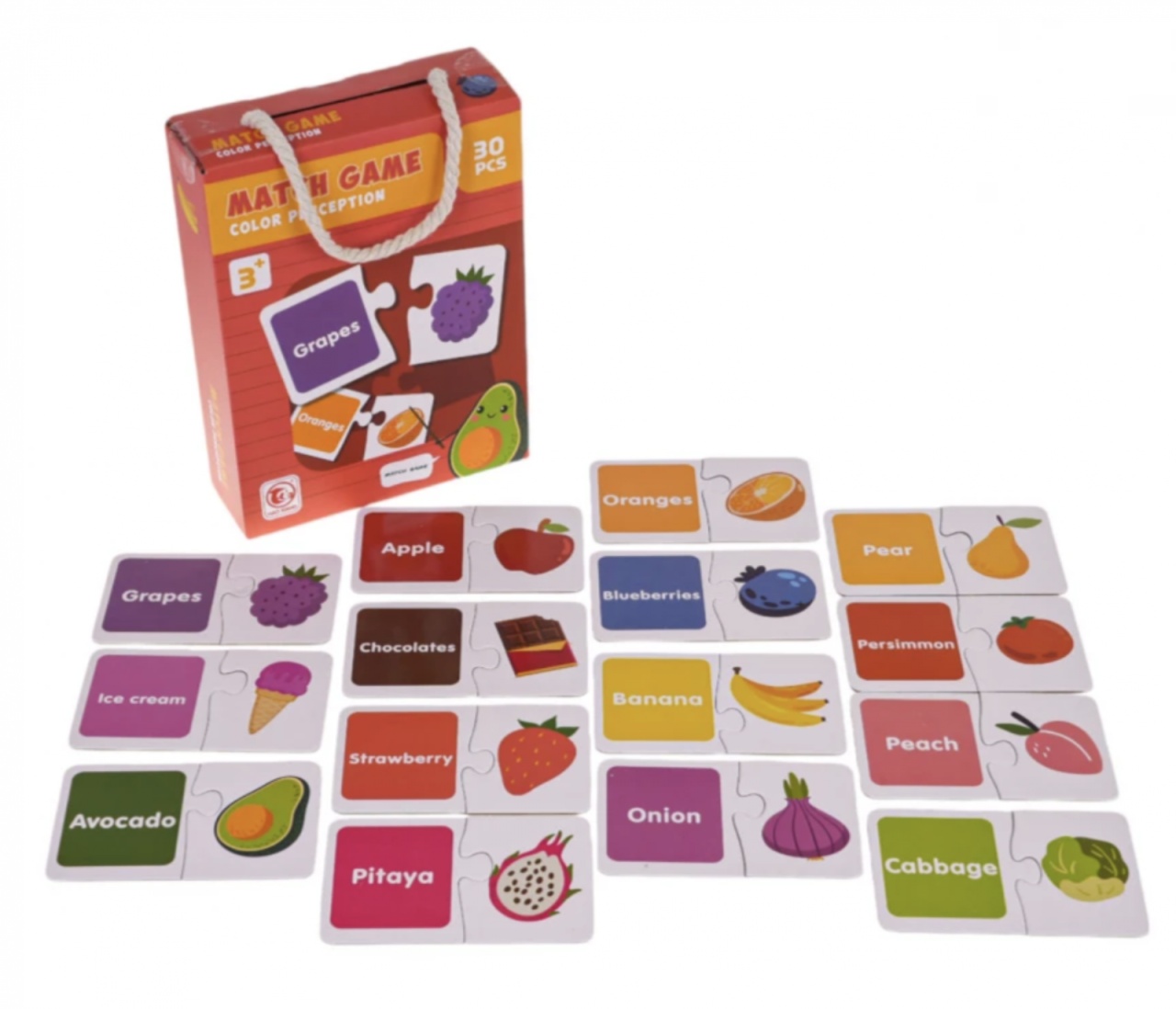 Puzzle educativ 30 piese mari Culori - Potrivim si invatam Culorile si Engleza - 1 | YEO