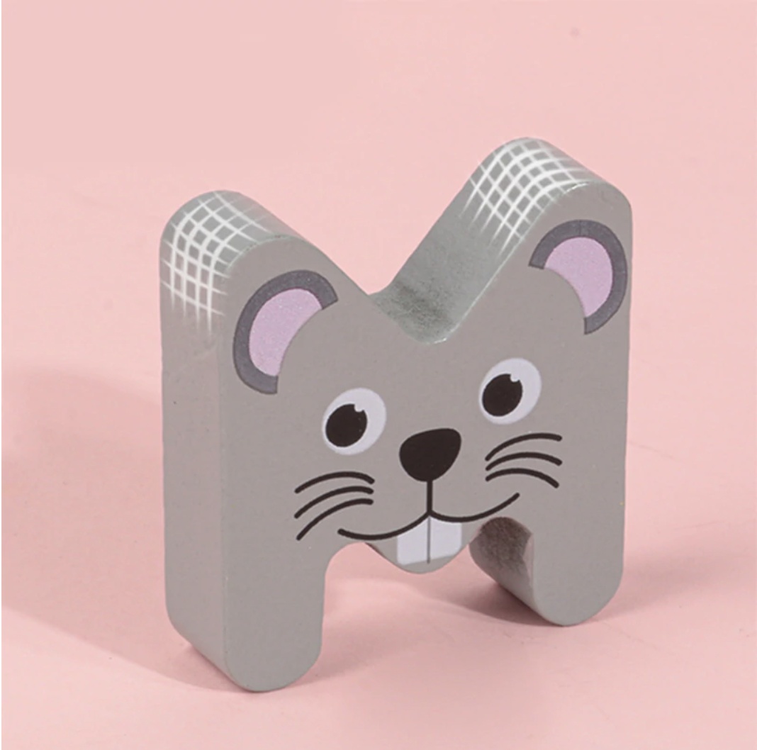 Puzzle incastru 3D alfabetul cu litere mari si imagini animale - 2 | YEO