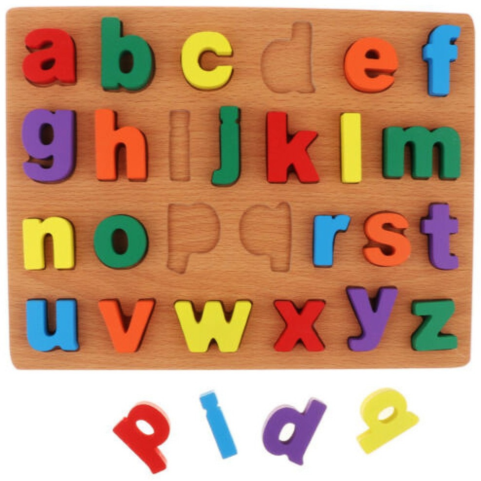 Puzzle Incastru Montessori Cu Litere Mici 3D - 1 | YEO