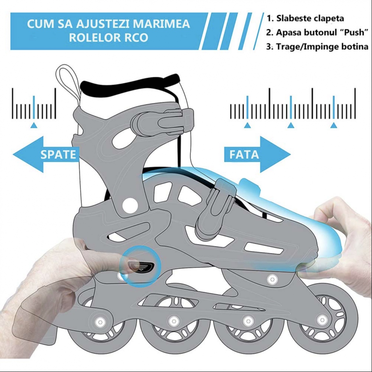 Role copii 2 in 1, R010R cu casca, cotiere si genunchiere, masuri reglabile, roz - 3 | YEO