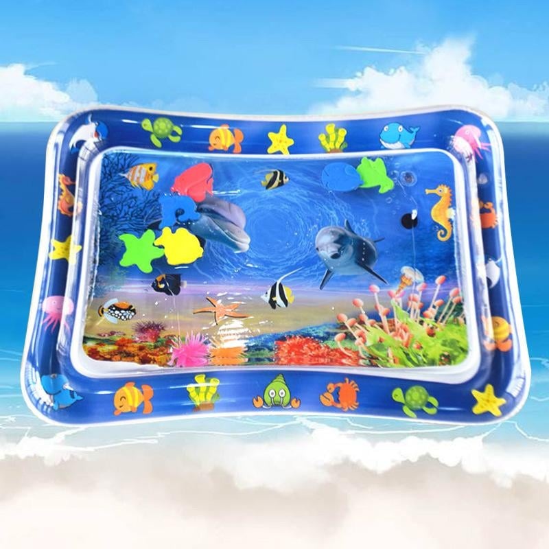 Saltea cu apa pentru bebelusi 70 x 50 cm - Delfinii cu pestisori - 1 | YEO