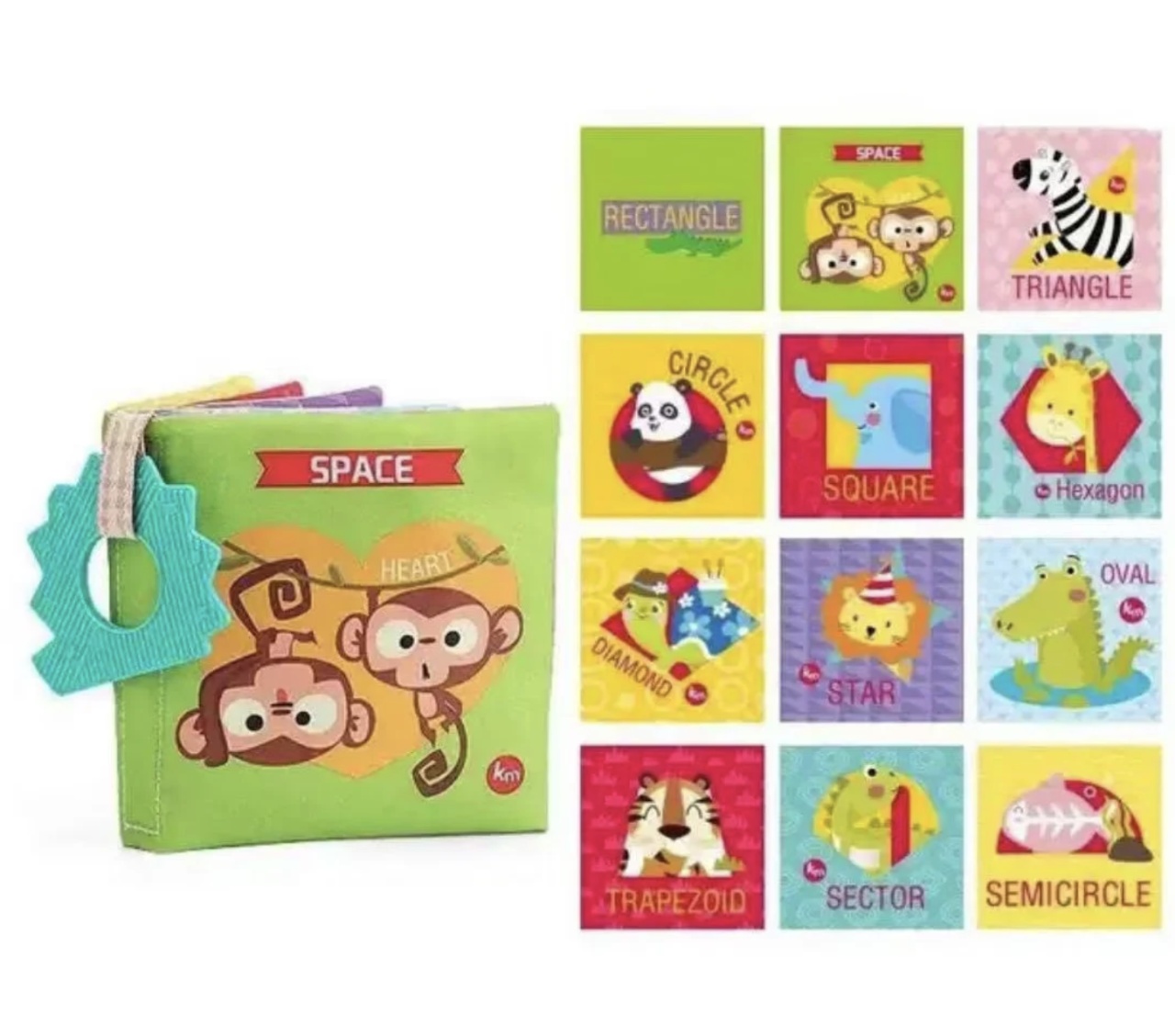 Set 6 carti senzoriale bebe, cu jucarii de dentitie - 4 | YEO