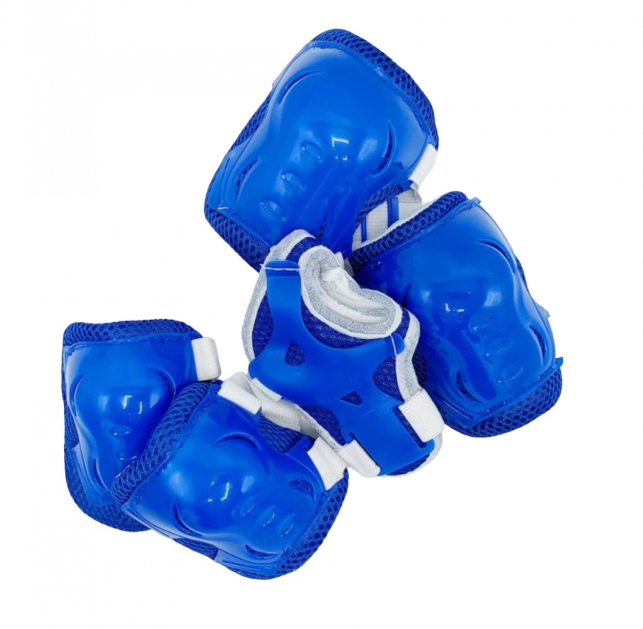 Set casca, cotiere si genunchiere de protectie, M401 albastru - 2 | YEO