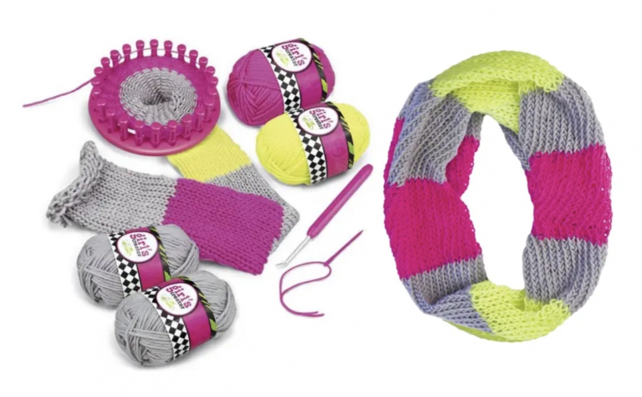 Set creatie de tricotat, cu aparat gherghef circular - 1 | YEO