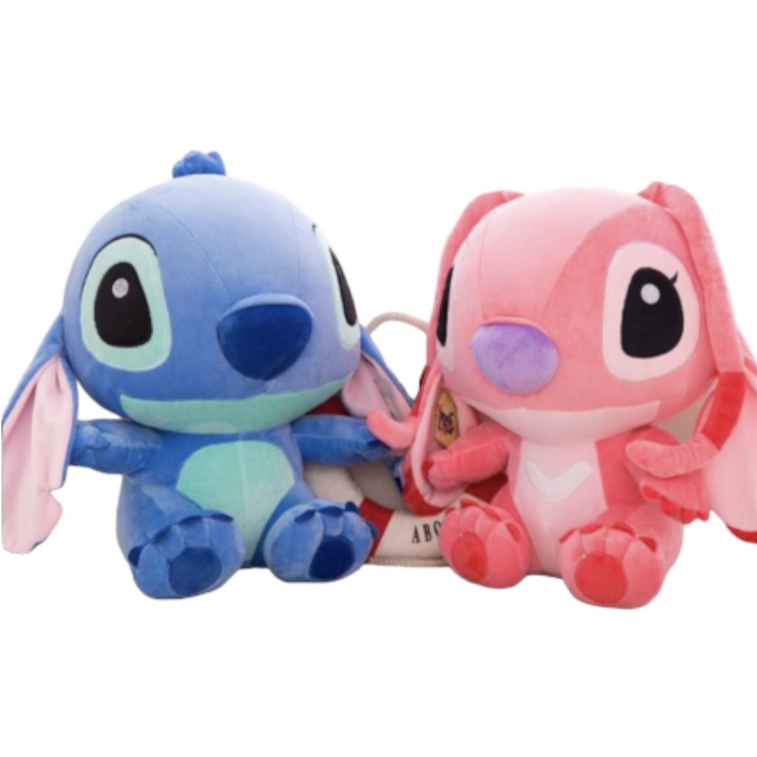Set doua mascote din plus Stitch si Angel 45 cm - 1 | YEO