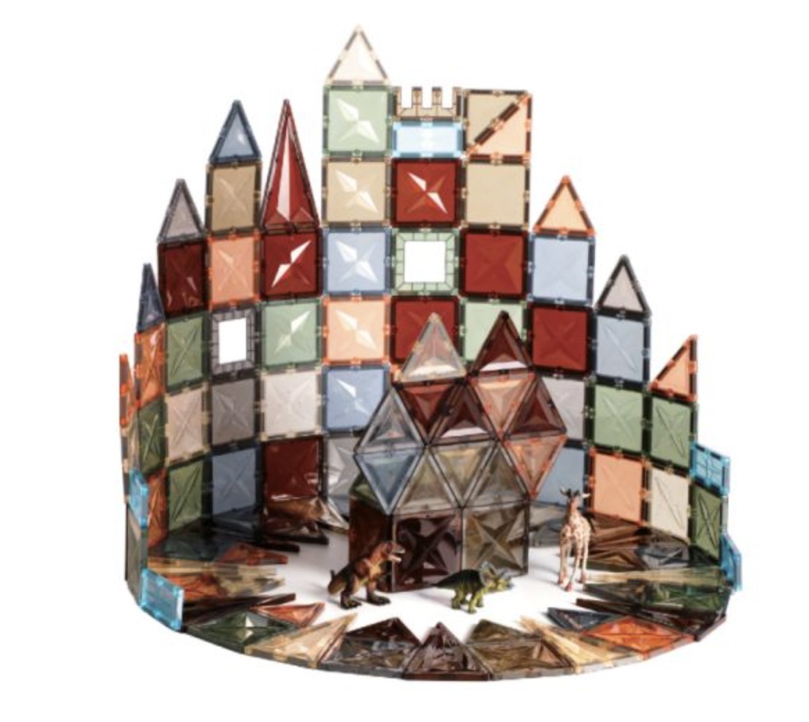 Set STEM 100 Piese Magnetice Transparente de Construit – Magnetic Tiles - 1 | YEO