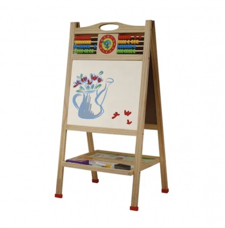 Tabla Sevalet, Cu Doua Fete, cu abac si ceas, D001, 80 cm, din lemn