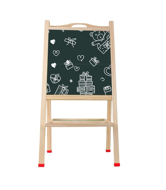 Tabla Sevalet, Cu Doua Fete, cu abac si ceas, D002, 90 cm, din lemn - 2 | YEO