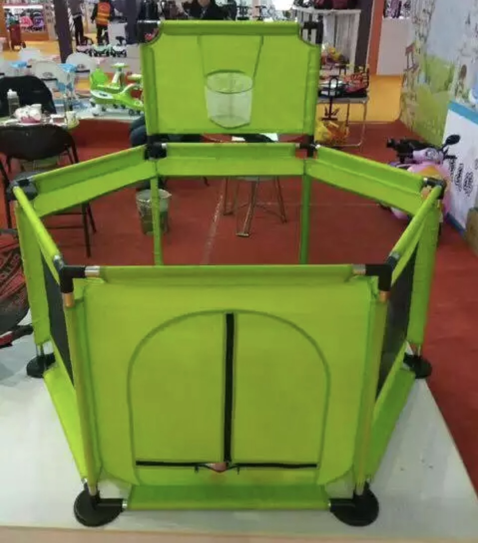 Tarc pentru bebelusi cu cos de baschet si 30 bile, Verde - 2 | YEO