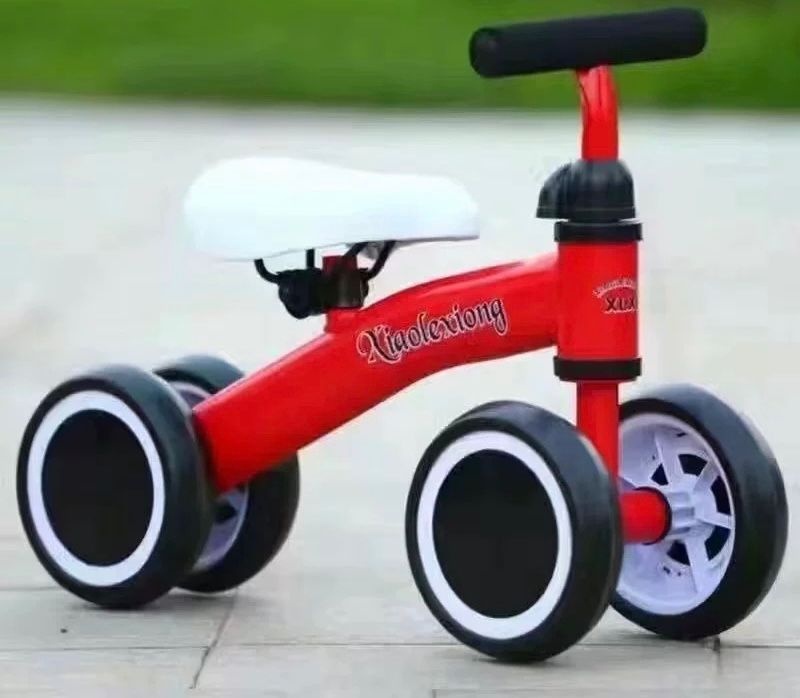 Bicicleta mini cu 4 roti, fara pedale, 1-3 ani, B04 Rosu - 1 | YEO