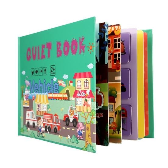 Carte cu activitati educative, Quiet Book Vehicule in Trafic - 1 | YEO