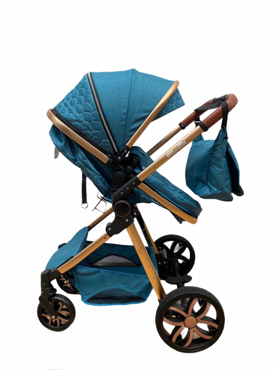 Carucior 3 in 1, cu suspensii, reversibil, T9 - albastru - 1 | YEO