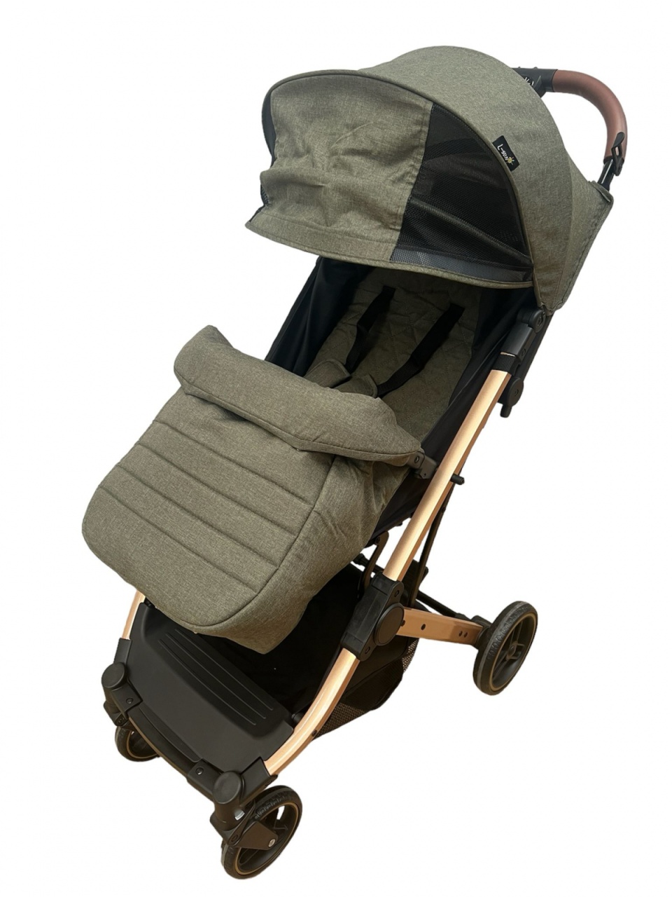 Carucior sport pliabil, tip troller, cu suspensii si husa picioare, C9 verde