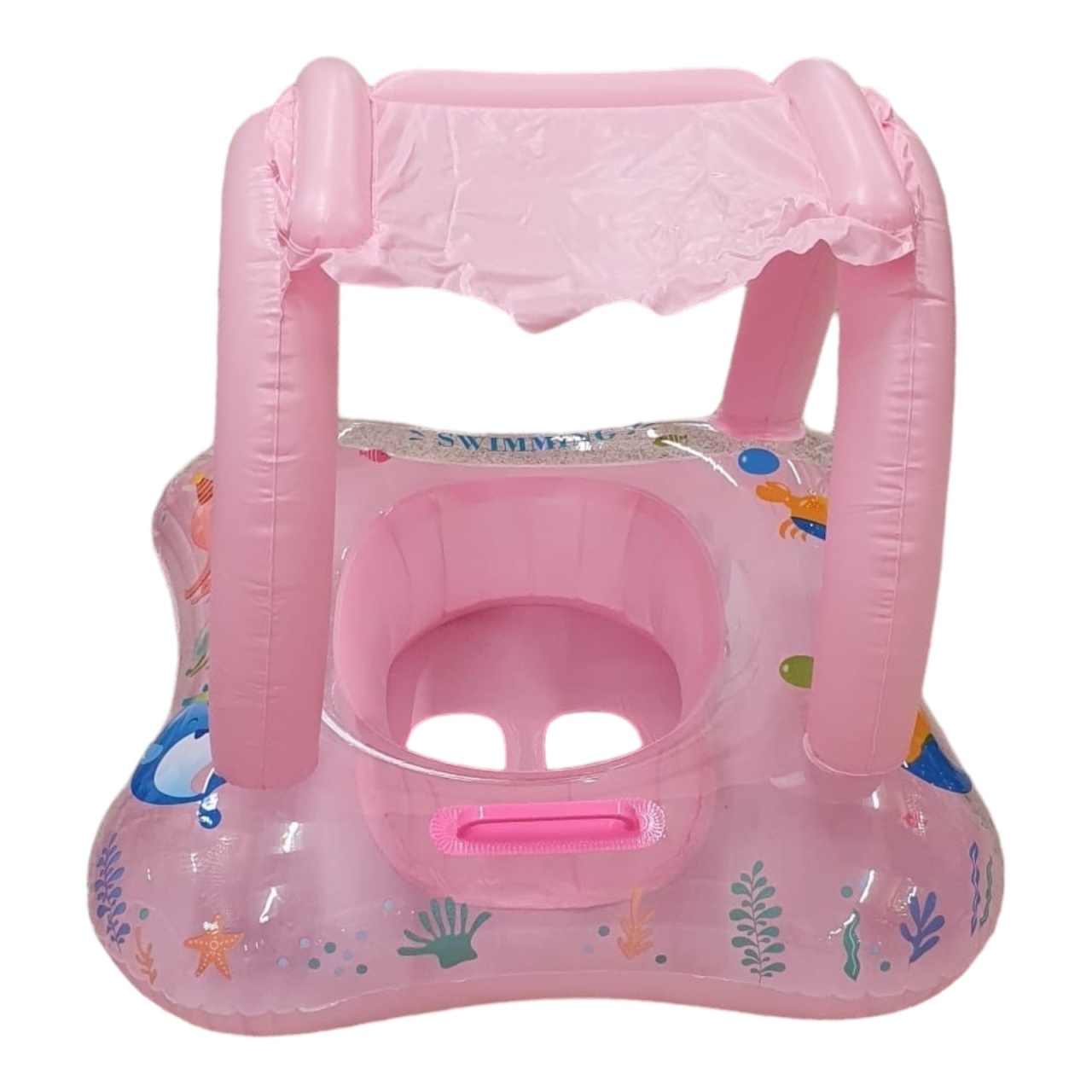 Colac pentru copii cu chilotel si parasolar, Pink Ocean - 2 | YEO