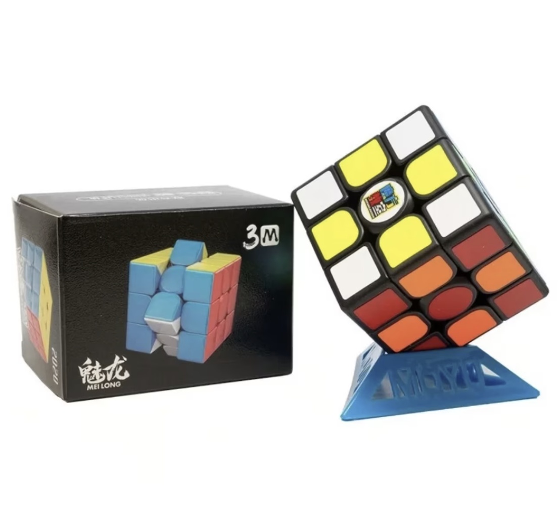 Cub mecanic 3x3x3, 3M Moyu Magnetic Black Line, cu arc, de viteza Speedcube - 1 | YEO