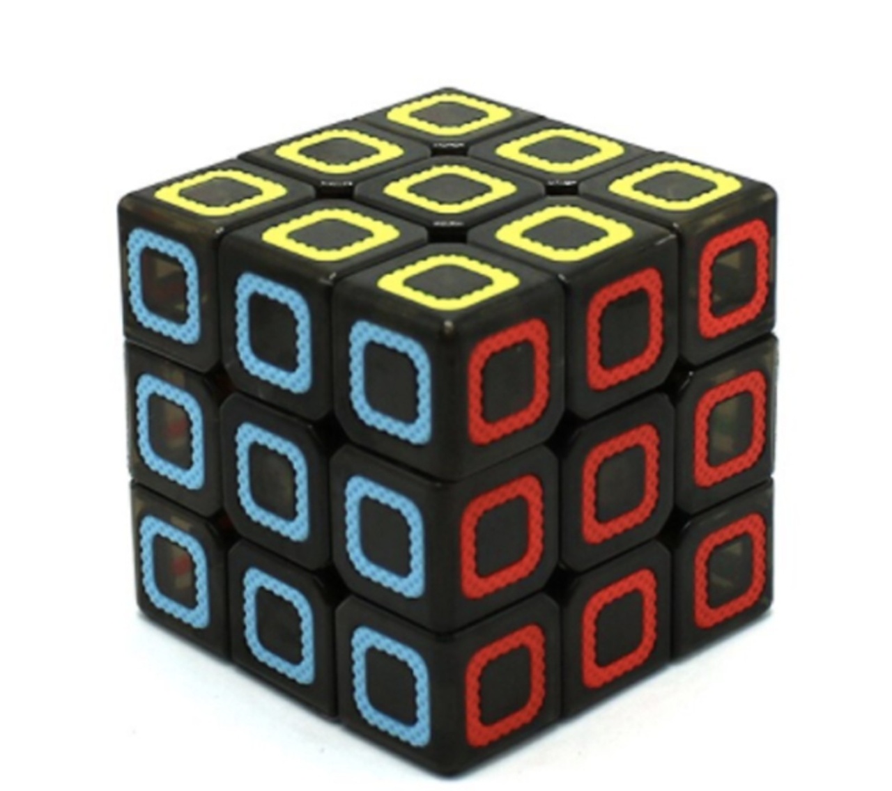 Cub mecanic 3x3x3, Black Transparent, de viteza Speedcube mecanic