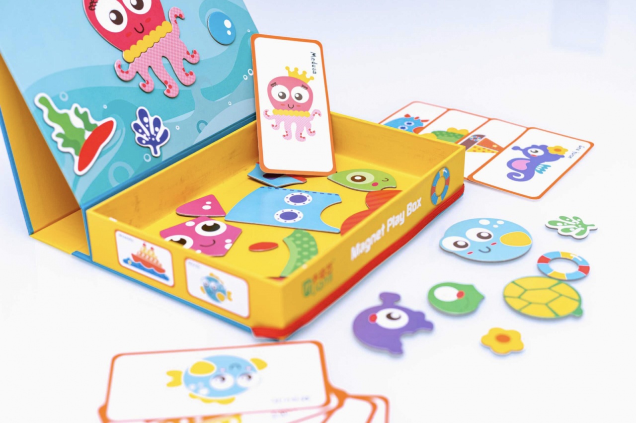 Cutie bleu cu piese Puzzle magnetic Oceanul - 3 | YEO