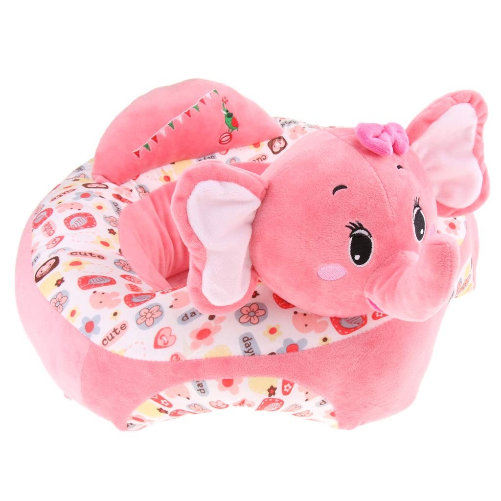 Fotoliu Baby Smile Animalute Invat Sa Stau In Fundulet 45 cm, Elefantelul roz - 2 | YEO