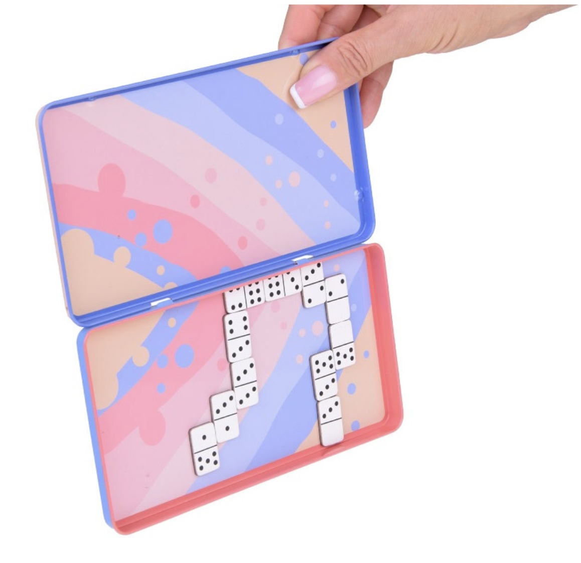 Joc magnetic in cutie metalica Domino - 4 | YEO