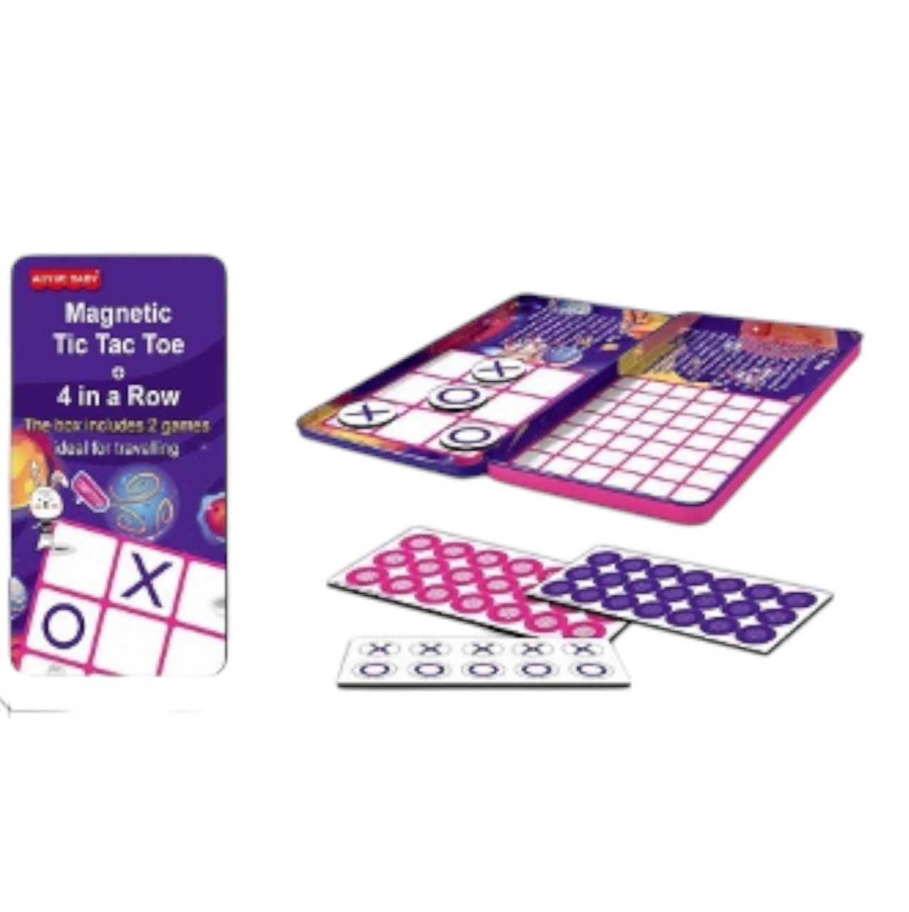 Joc magnetic in cutie metalica X si 0, Tic Tac Toe - 2 | YEO