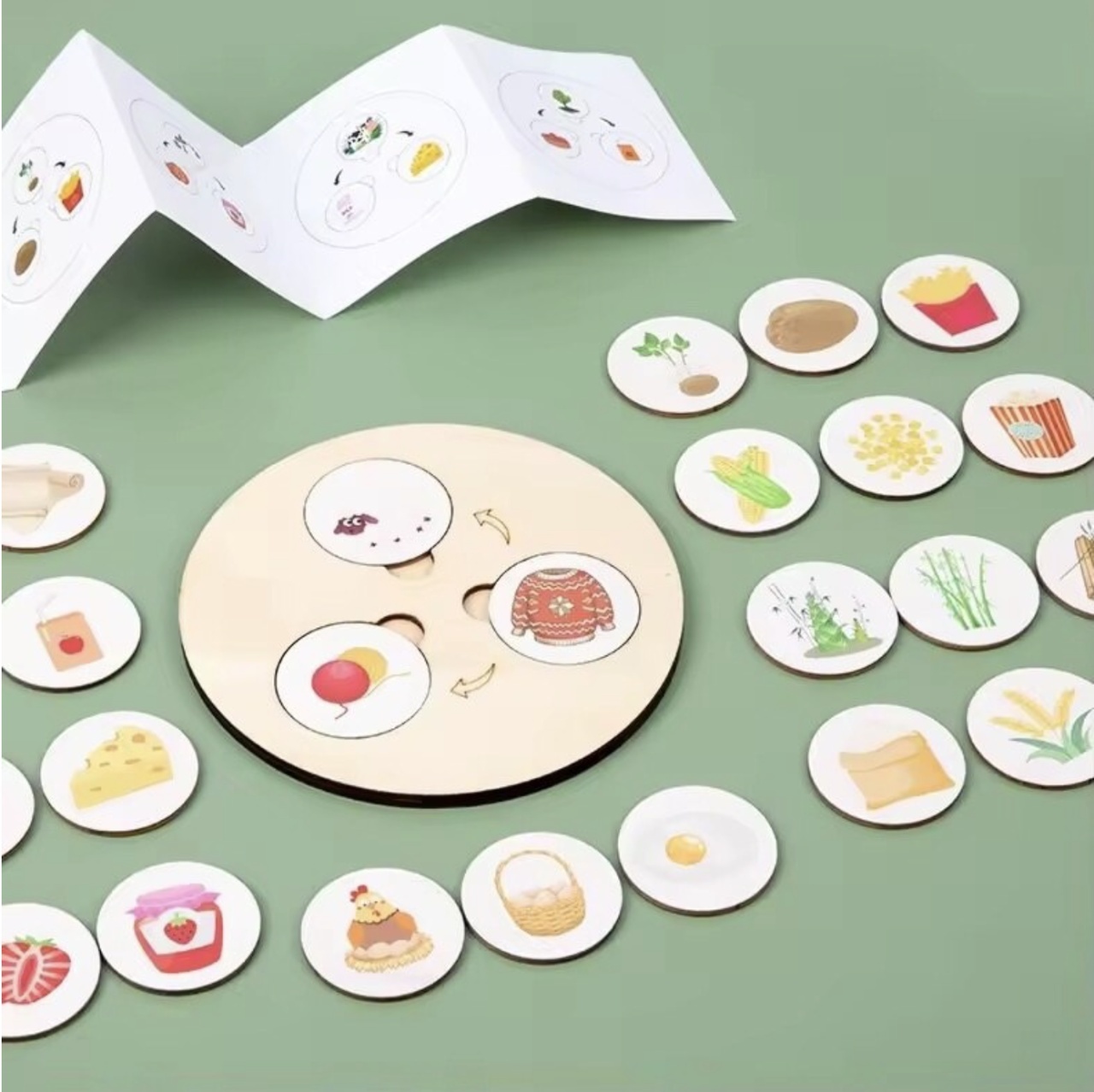 Joc Montessori Decomposing Game, Etapele Vietii, din Lemn - 3 | YEO