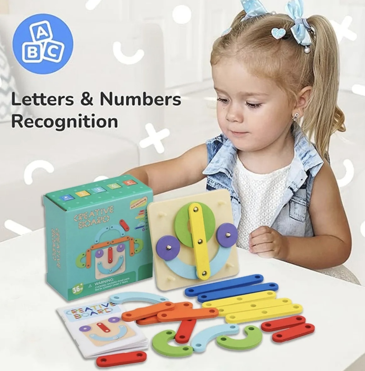 Joc Montessori Geoboard - Creative Board, din lemn - 2 | YEO