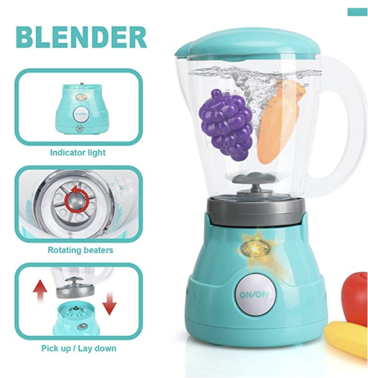 Jucarie interactiva Blender pentru sucuri Play at Home, vernil cu alb - 1 | YEO