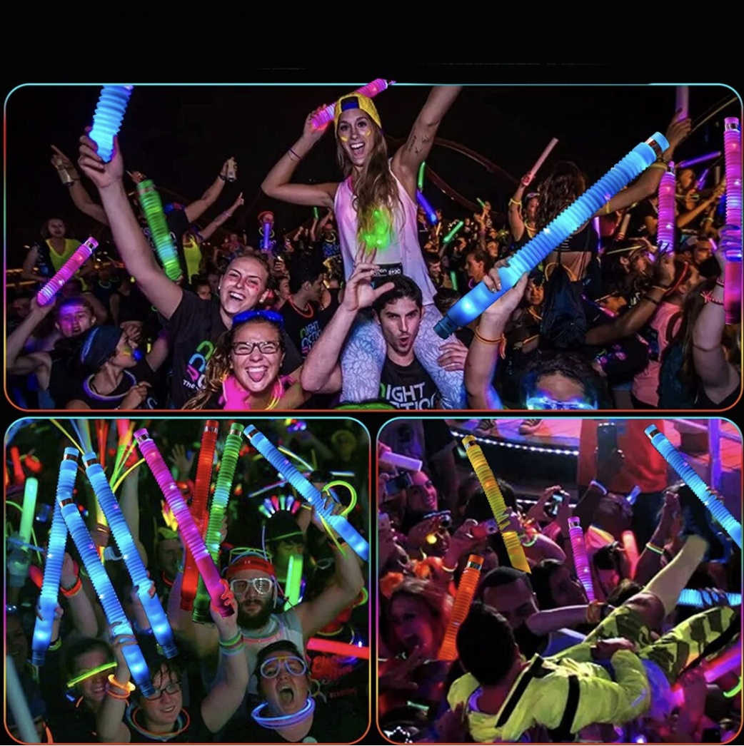 Jucarie senzoriala, antistres, Pop Tubes cu lumini LED - 3 | YEO
