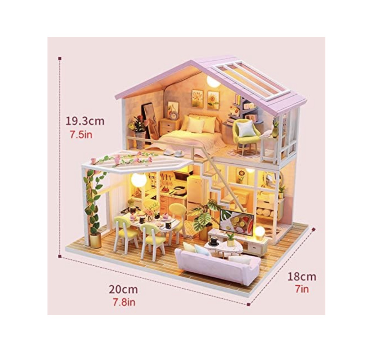 Macheta DIY mobilier casuta papusi Vila de vis, scara 1:24 - 2 | YEO
