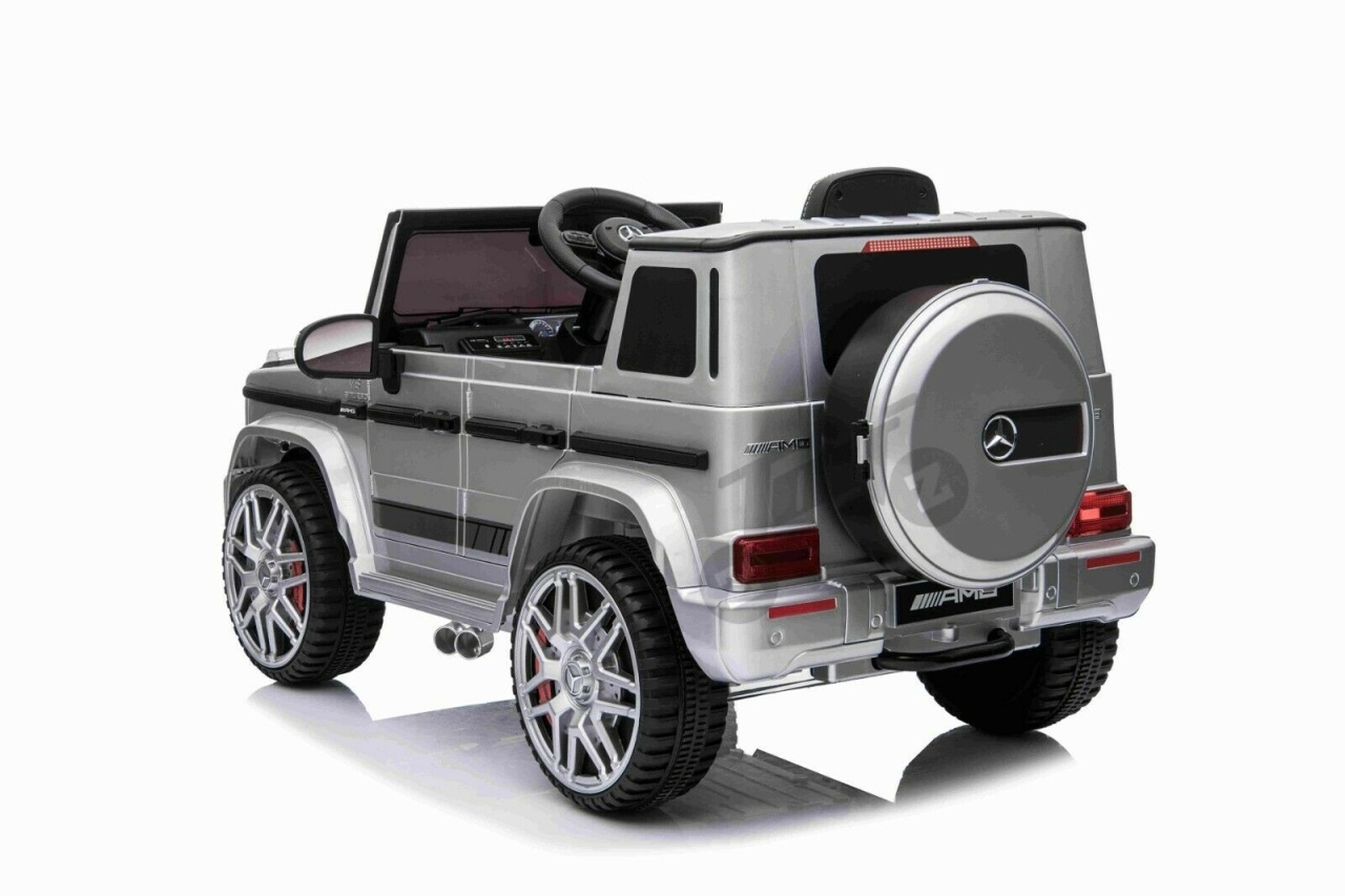 Masinuta Mercedes Benz AMG G-63, 2 motoare, 12V - gri metalizat - 3 | YEO