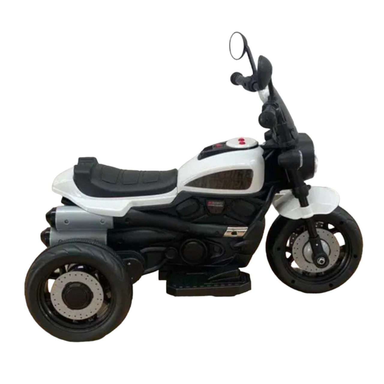 Motocicleta electrica copii 618W, acumulator 6V, 1 motor, cu sunete si lumini, alb - 3 | YEO