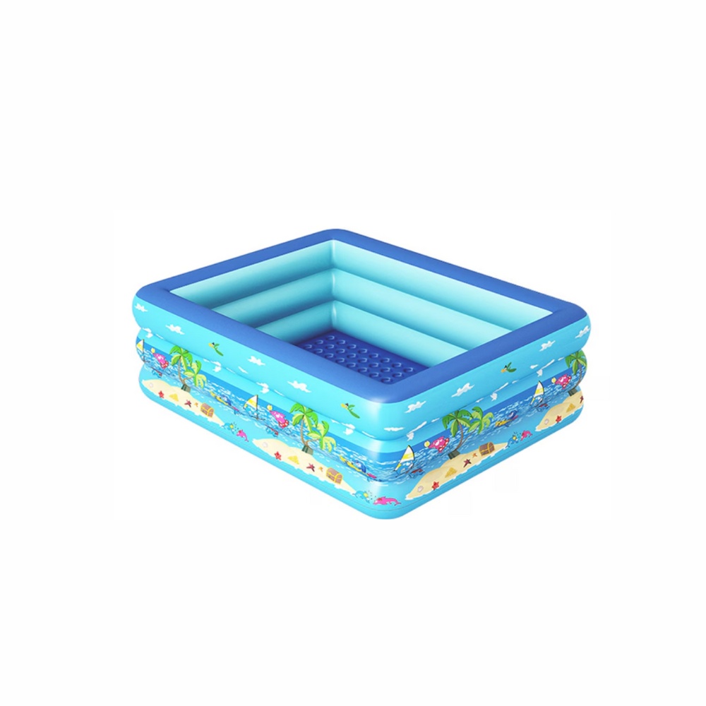 Piscina gonflabila cu podea gonflabila, dreptunghiulara 210 x 138 x 55 cm