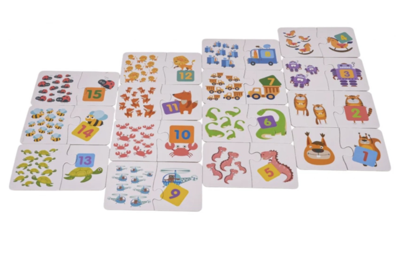 Puzzle educativ 30 piese mari Matematica – Potrivim si invatam numerele - 3 | YEO